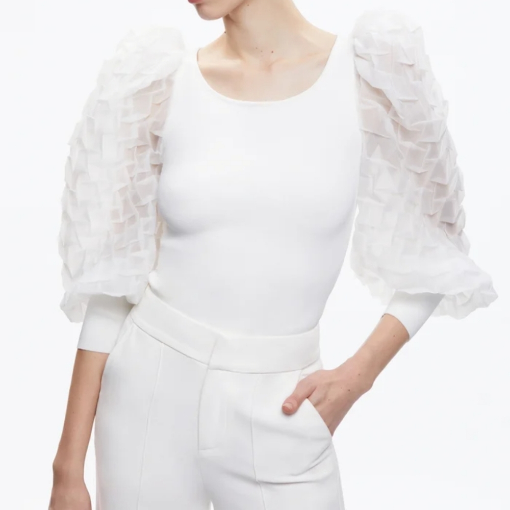 ALICE + OLIVIA Puff Sleeve Sweater